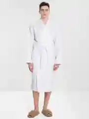 Белый халат вафельный Lilians, мужской