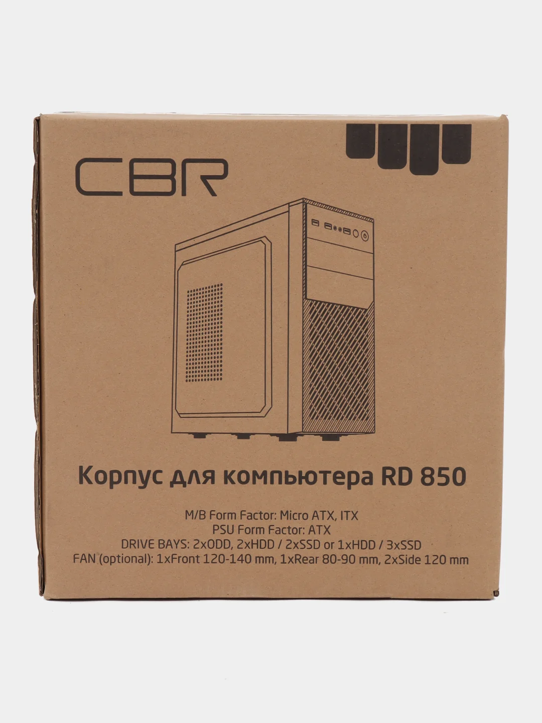 Корпус компьютерный CBR Minitower RD850, 400 Вт / 450 Вт, 12 см