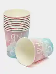 Розовый стаканы бумажные на день рождение, гендер пати, 10 шт. Чебурашка, Бэтмен, Гравити Фолз