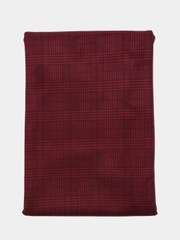 Отрез ткани замша, бордовая клетка, 1,5 х 1,5 м