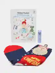 Кораллово-розовый подарочный набор косметики с новогодними носками,бьюти бокс,подарок на новый год