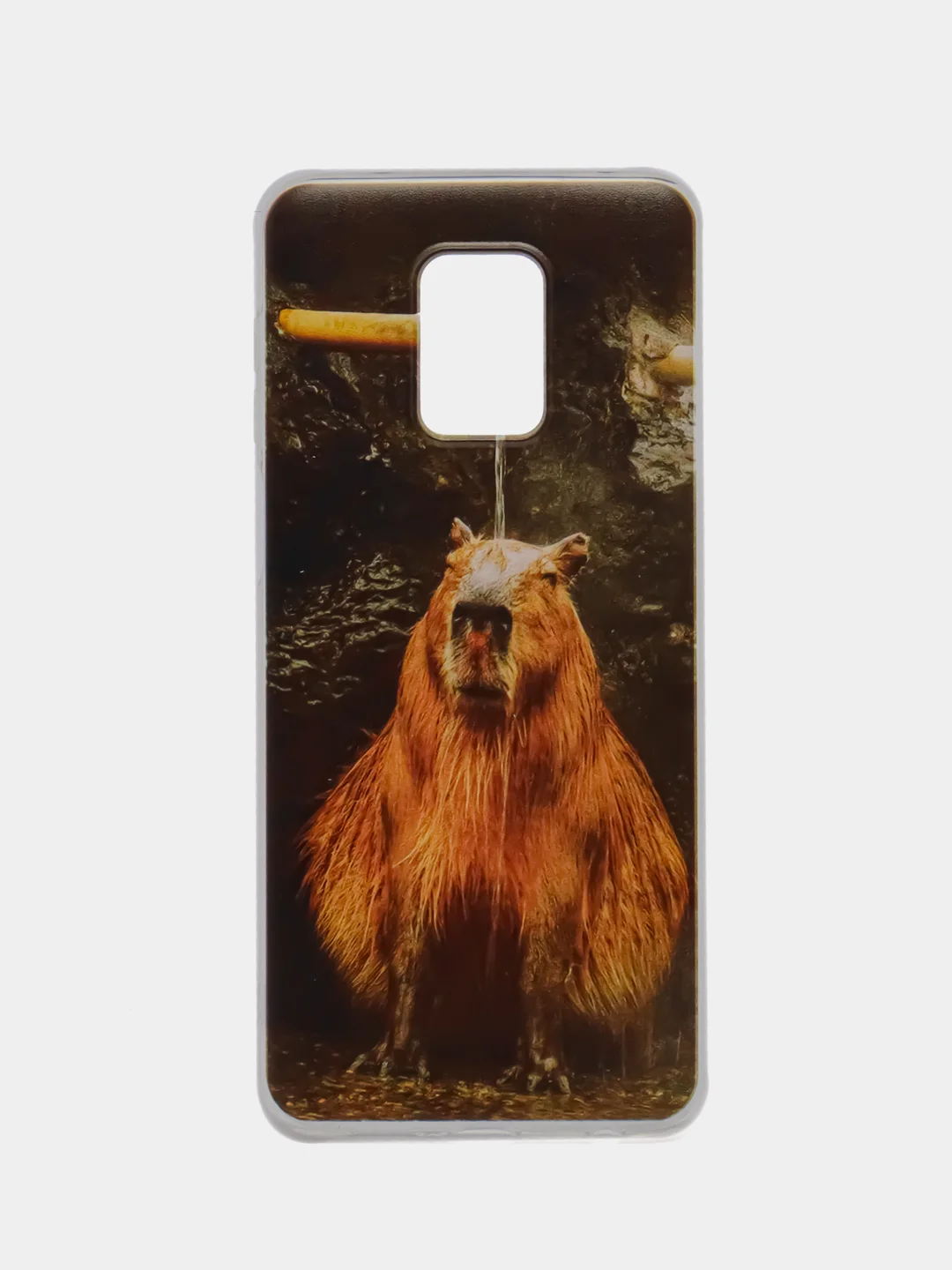 Коричневый силиконовый чехол для Xiaomi Redmi Note 9S/Note 9 Pro (Сяоми Редми Нот 9С/Нот 9 Про)