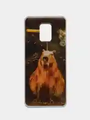 Коричневый силиконовый чехол для Xiaomi Redmi Note 9S/Note 9 Pro (Сяоми Редми Нот 9С/Нот 9 Про)