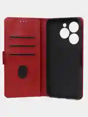 Красный чехол-книжка GQ Lite для Infinix Hot 40i / Infinix Smart 8 из высококачественной кожи