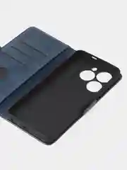 Синий чехол-книжка GQ Lite для Tecno Spark GO 2024 / Tecno Pop 8 из высококачественной кожи