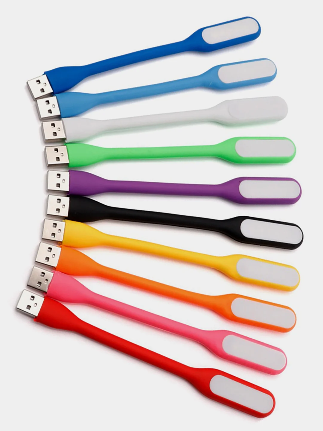 Белый светодиодный USB светильник, гибкая LED лампа, фонарик