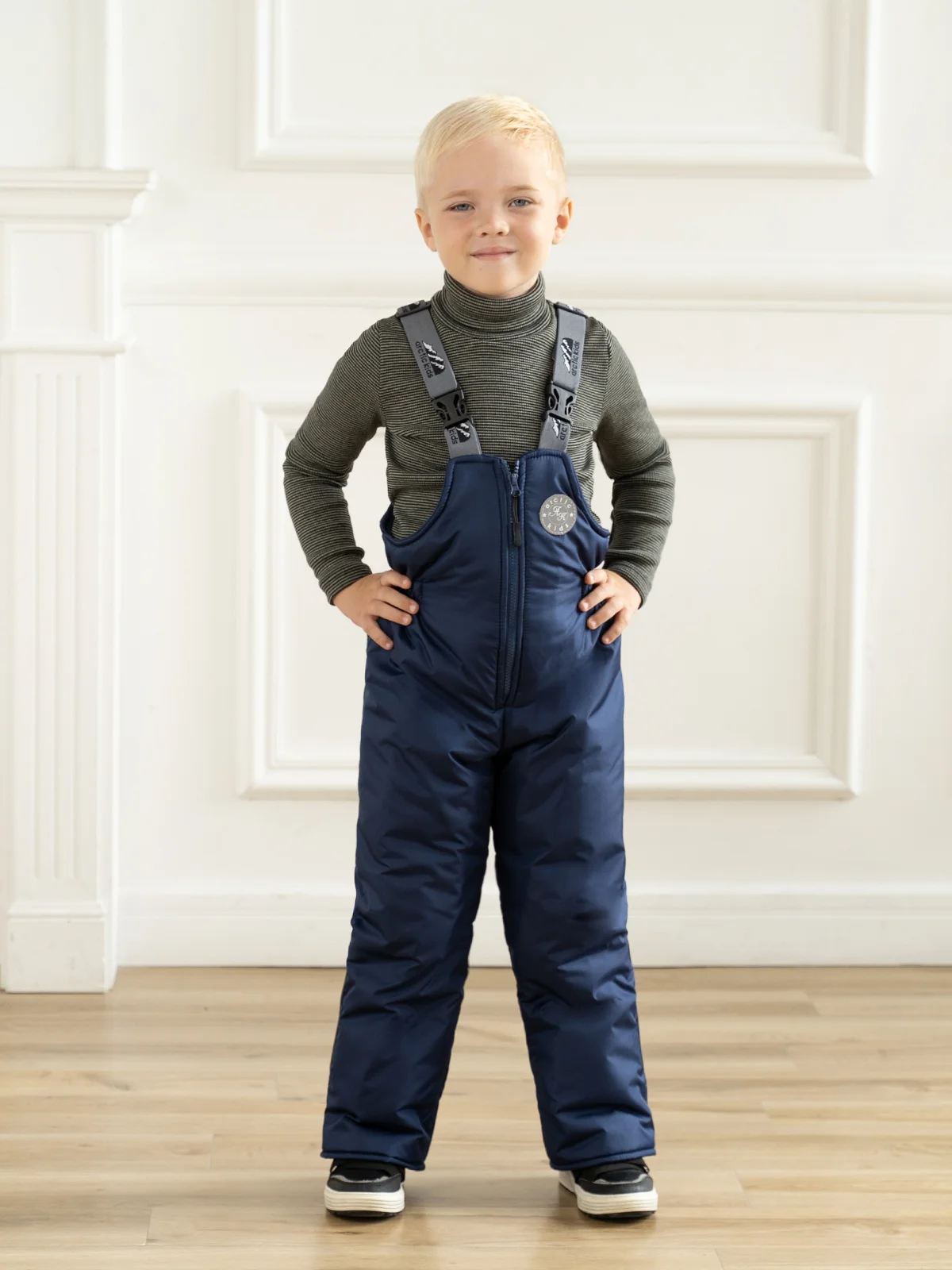 Синий зимний полукомбинезон, на мальчика, на девочку, Arctic kids