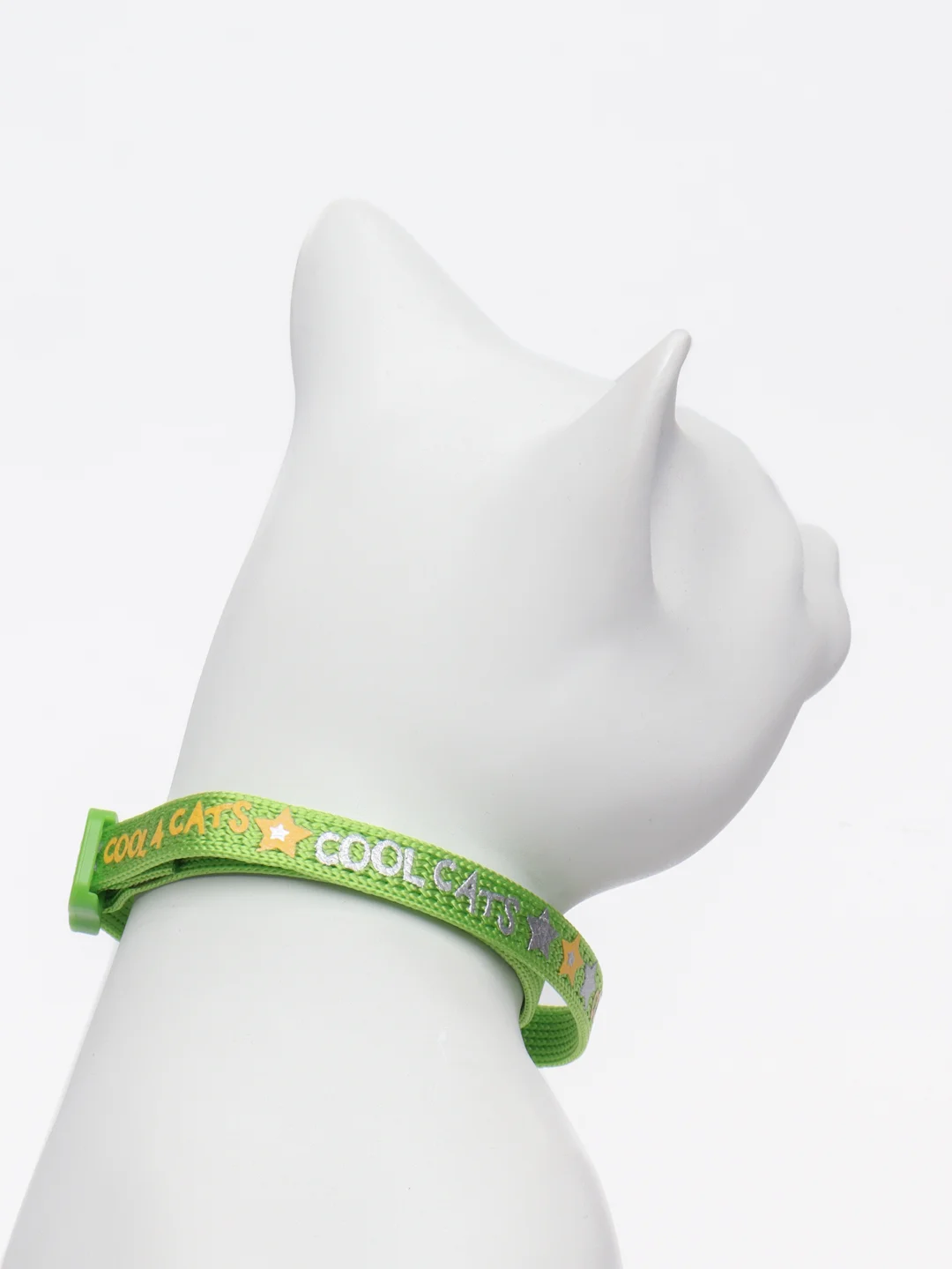 Ошейник для кошек нейлоновый DUVO+ "Cool cats", салатовый, 20-30 см/10 мм