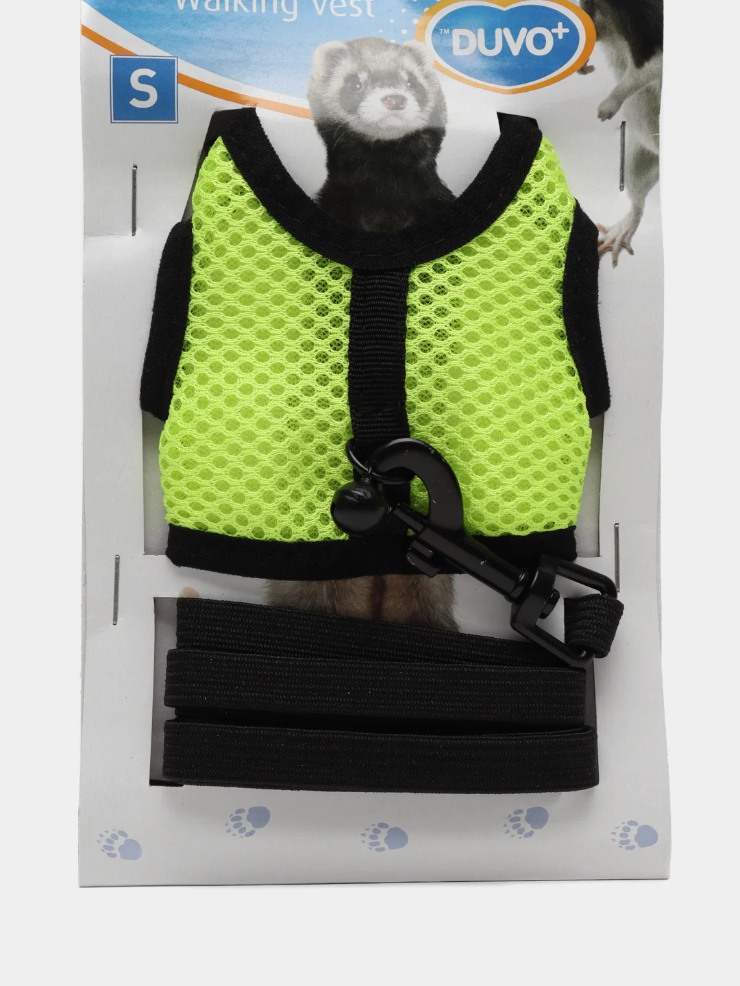 Шлейка для грызунов DUVO+ "Walking Vest", желто-зеленый, S