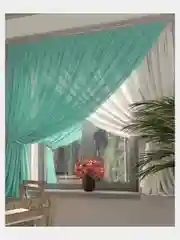 Бирюзовый шторы тюль для кухни