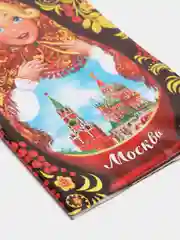 Алый обложка на паспорт, сувенир из Москвы