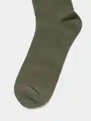 Зеленый носки мужские в рубчик
