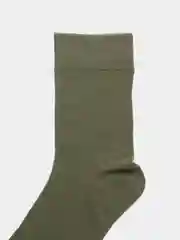 Зеленый носки мужские в рубчик