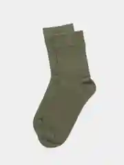 Зеленый носки мужские в рубчик