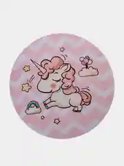 Кораллово-розовый коврик для мыши, круглый