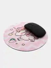 Кораллово-розовый коврик для мыши, круглый