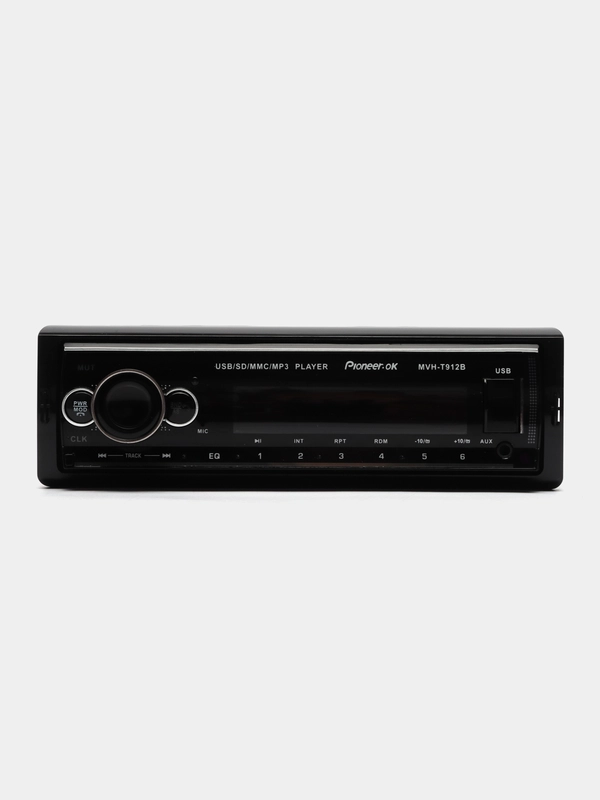 Автомагнитола Pioneer.OK MVH-T912B, Bluetooth, 1 din, процессорная