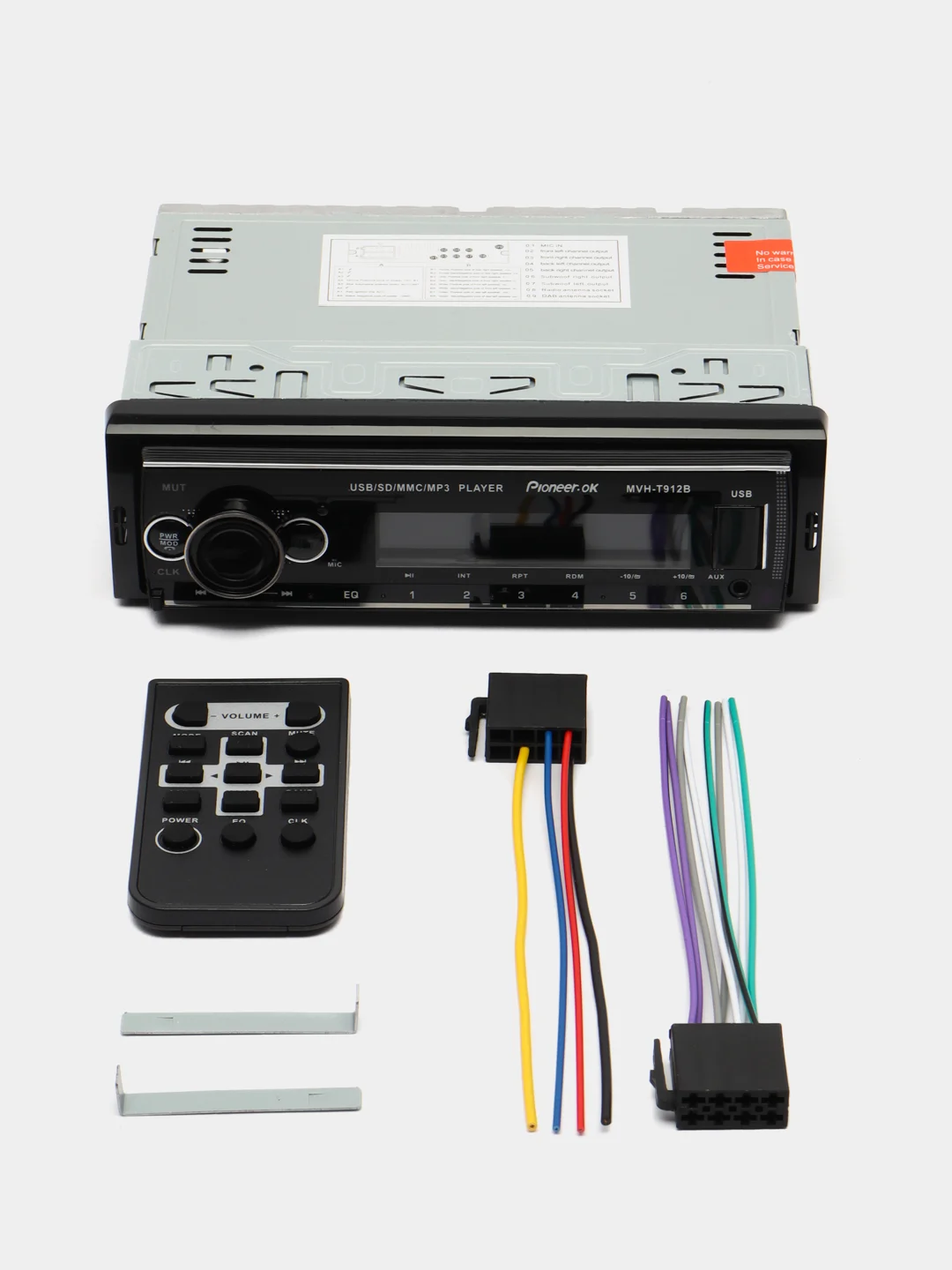 Автомагнитола Pioneer.OK MVH-T912B, Bluetooth, 1 din, процессорная