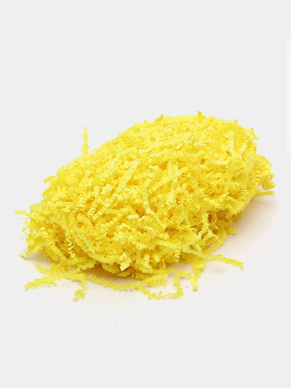 Бумажный наполнитель для подарочных коробок (упаковки) - желтый Неон