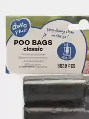 Пакеты для уборки за собакой DUVO+, черные, 33 х 20 см, 8 х 20 штук