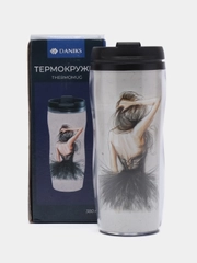 Термокружка, нержавеющая сталь, пластик, 0.38 л, Daniks "Балерина" YYCF001-25
