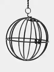 Кормушка для грызунов металлическая DUVO+ "Шар", чёрный, 8 см