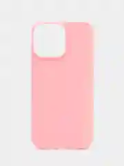 Розовый чехол для iPhone 13 Pro Max (Айфон 13 Про Макс), силиконовый, цветной, матовый