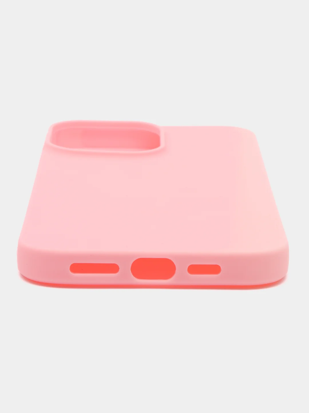 Розовый чехол для iPhone 13 Pro Max (Айфон 13 Про Макс), силиконовый, цветной, матовый