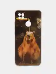 Коричневый силиконовый чехол на Xiaomi Redmi 9C (Сяоми Редми 9C)