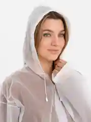 Белый плащ водонепроницаемый на все тело, тонкий, дышащий