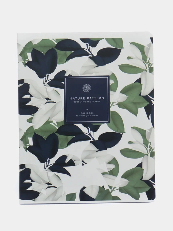 Тетрадь, 48 л, А5, клетка Greenwich Line Nature pattern, цвет ассорти