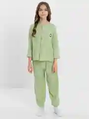 Мятный детский муслиновый комплект для мальчиков и девочек, пижама