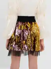 Розовый юбка с пайетками