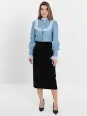 Ледяной рубашка женская, с гипюром