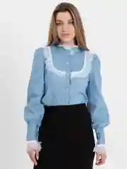Ледяной рубашка женская, с гипюром