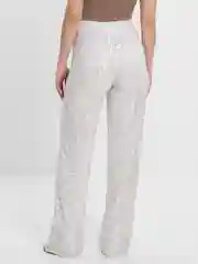 Белый женские брюки с пайетками