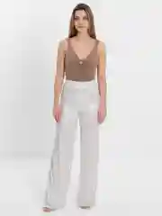 Белый женские брюки с пайетками