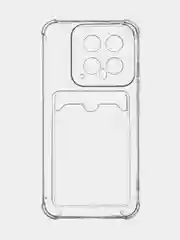 Молочный противоударный чехол Broscorp для Xiaomi 14/14 Pro, силиконовый, с усиленными углами