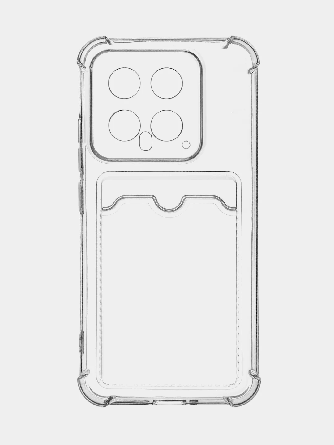 Молочный противоударный чехол Broscorp для Xiaomi 14/14 Pro, силиконовый, с усиленными углами
