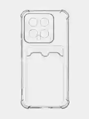 Молочный противоударный чехол Broscorp для Xiaomi 14/14 Pro, силиконовый, с усиленными углами