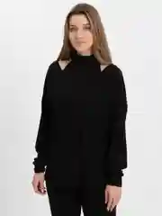 Черный женский костюм тройка: кофта, топ и лосины, ткань лапша