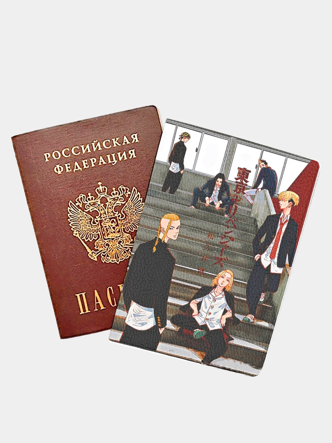 Прозрачный обложка на паспорт k-pop, аниме Наруто, Атака титанов, Дангонранпа, Бродячие псы и другие