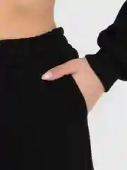 Черный спортивный костюм, оверсайз, укороченный