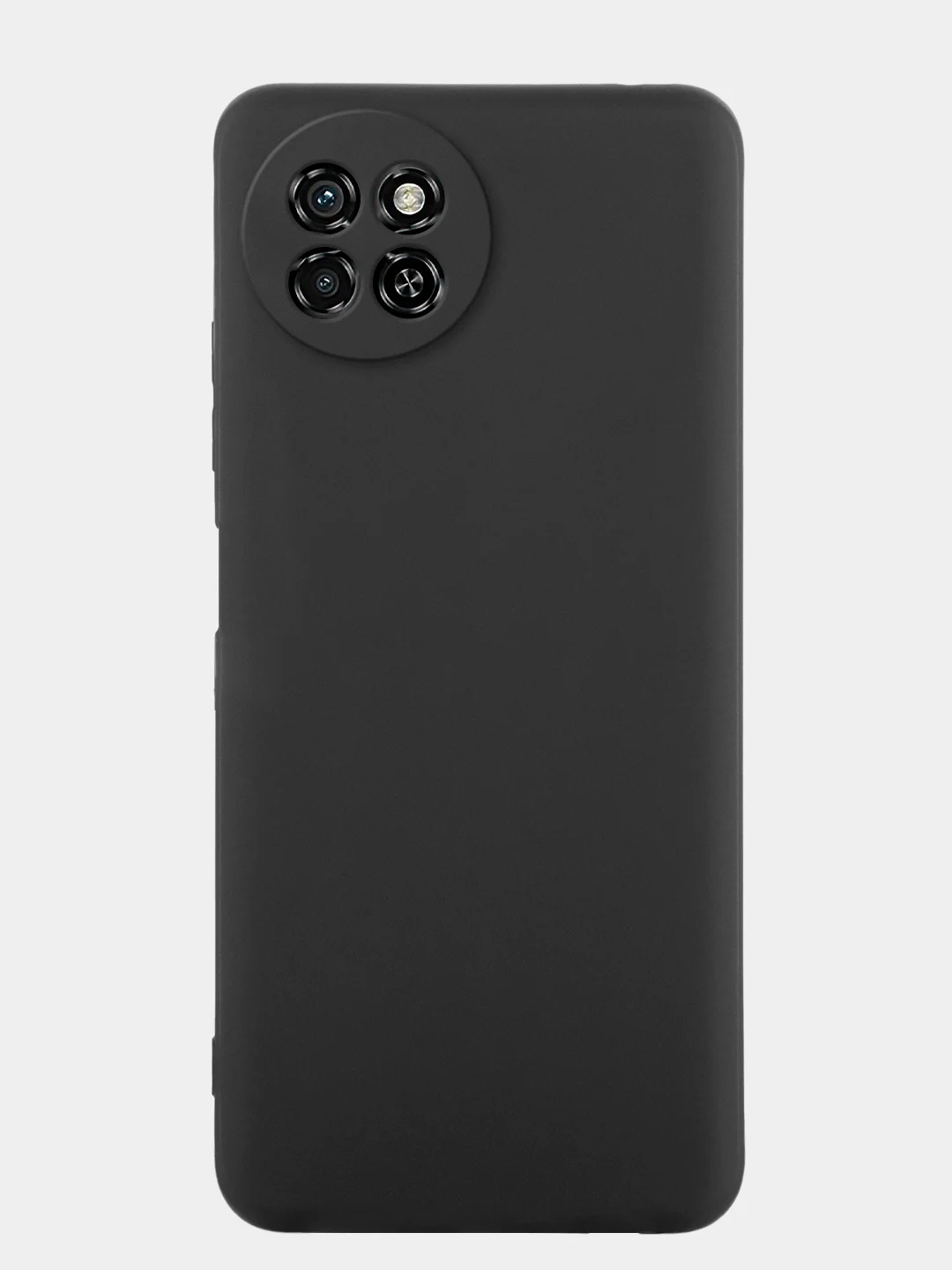 Черный чехол для Itel S23 силиконовый BROSCORP матовый тонкий с бортиком- защитой вокруг камер