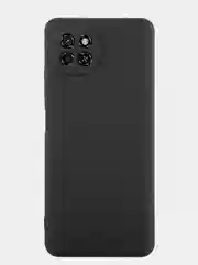 Черный чехол для Itel S23 силиконовый BROSCORP матовый тонкий с бортиком- защитой вокруг камер