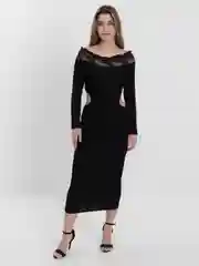Черный платье вечернее блестящее, с блестками