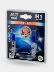 Галогенная лампа AVS ATLAS, 5000К, H1, 12V, 55W, 2 шт