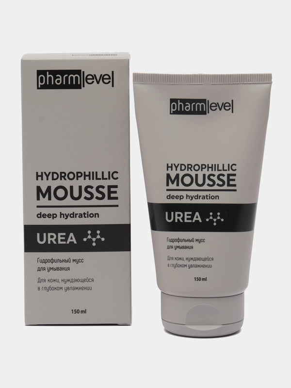 Гидрофильный мусс для умывания, pharmlevel UREA, 150 мл