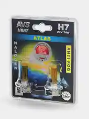 Галогенная лампа AVS /ATLAS ANTI-FOG/желтый H7. 24V.70W.2шт.