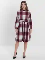 Тёмно-бордовый платье женское
